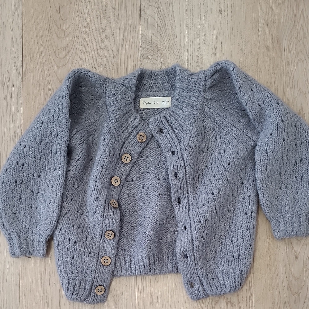 Rylee + Cru Soft Gray Knit Sweater